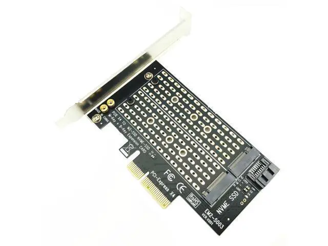 Alt view image 4 of 6 - PCI Express PCIE to M2 Adapter NVME SATA M.2 SSD PCIE Adapter NVME/SATA M2 PCI E Adapter SSD M2 to SATA PCI-E Card M Key + B Key