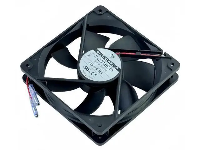 Alt view image 2 of 7 - COSTECH D12A04LWSZC0 Cooling Fan, DC12V 0.24A, 120×120×25mm 2-Wire 12025 Fan