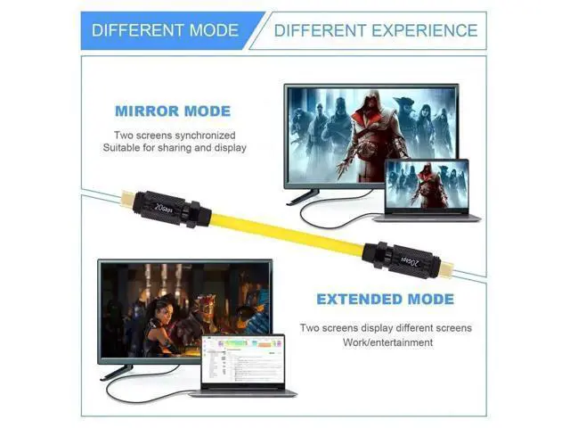 Alt view image 3 of 7 - 200cm Ultra Soft High Flex USB4 USB-C to USB-C Cable, 20Gbps, 140W Charging, 8K Video for Gaming Keyboard & Mouse