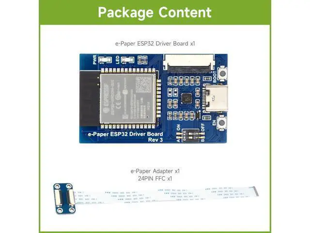 Alt view image 3 of 6 - Universal e-Paper Driver Board with WiFi/Bluetoth SoC ESP32 onboard Support Various SPI e-Paper Raw Panels