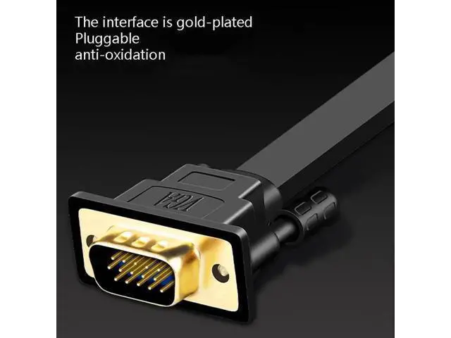 Alt view image 7 of 7 - 1M HDMI to VGA Cable Adapter Supports 1080P Full HD, Compatible with Notebook PC TV Box Projector Industrial Display