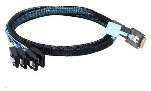 Main image of Pcie Slimline SAS SFF-8654 4i 38P to 4X SATA Server Cable PCIe Host Adapter Anti-Mismating Design (to 4*SATA,50cm)