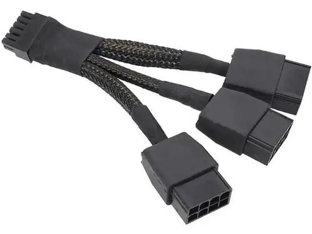 Alt view image 5 of 6 - 12VHPWR 12Pin to 3×8Pin PCIe GPU Power Adapter Cable Compatible with NVIDIA RTX 3060Ti/3070/3080/3090 Ampere Series