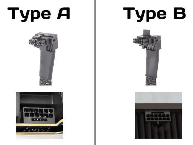 Alt view image 4 of 4 - 12VHPWR 12+4 Pin GPU Cable to 4×8 Pin PCIe 5.0 90 Degree Sleeved Adapter, 5.9 Inch Type B for RTX 4090 4080 4070Ti 3090Ti