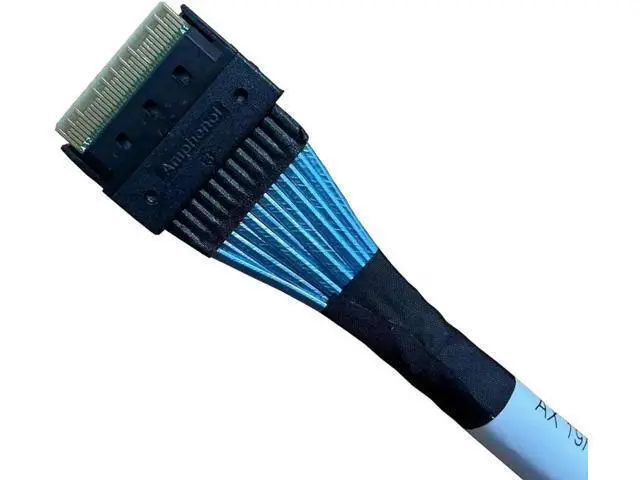 Alt view image 3 of 7 - 80CM PCIe 4.0 MCIO Fanout Cable, SFF-TA-1016 8i 74Pin Mini Cool Edge IO to Dual SFF-8639 U.2 NVMe Storage Cable with Independent Power Supply