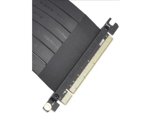 Alt view image 5 of 6 - PCIe x16 Flexible Riser Extension Cable, PCI Express 16X Graphics Card Extender Adapter Cable