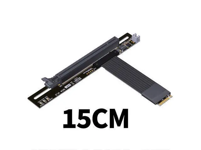 Alt view image 4 of 7 - M.2 NGFF NVMe-Compatible Key M to PCI-E 4.0 x16 Extension Cable 64G/BPS PCIe4.0 x4 gen4 for Graphics Card (M41-M34/15CM)