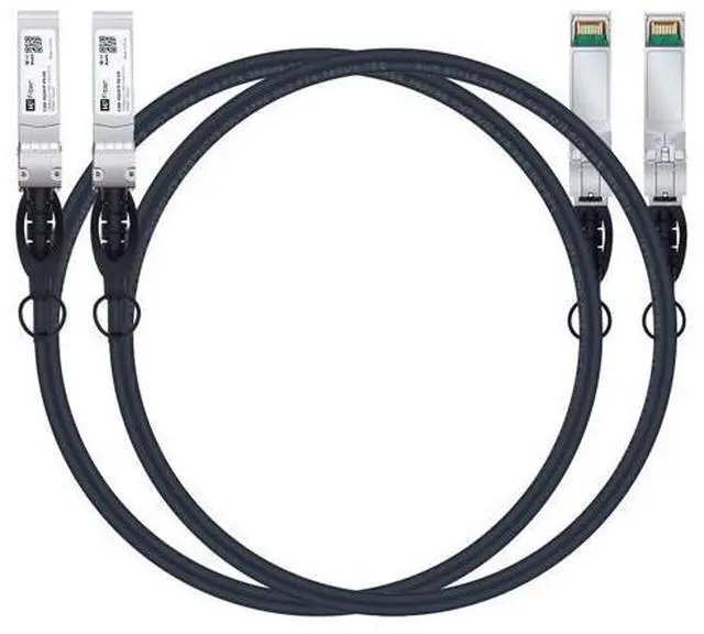 Main image of H!Fiber 2 Pack SFP+ Cable, 10G SFP+ DAC, 2M(6.6ft), Passive Direct Attach Copper Twinax Cable for Cisco SFP-H10GB-CU2M, Ubiquiti UniFi UC-DAC-SFP+, Meraki, Mikrotik, Intel, Fortinet, Netgear
