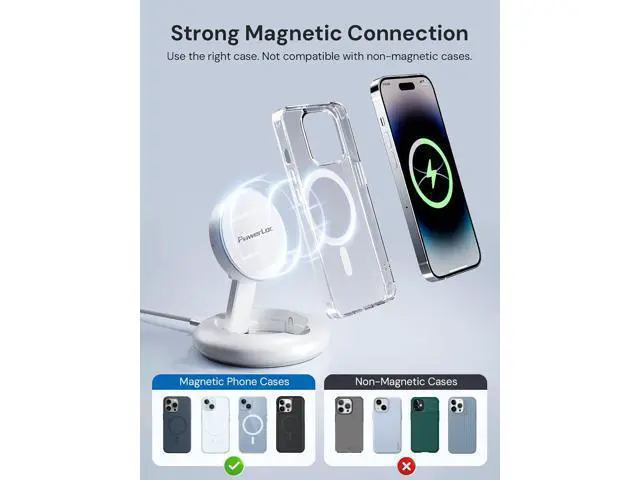 Alt view image 5 of 7 - Wireless Charger, 15W Fast Qi2-Certified Wireless Charging Station Compatible with iPhone 16/15 /15 Plus / 15 Pro /15 Pro Max /14/13 /12, Qi2 Enabled Devices (20W PD Charger Included)