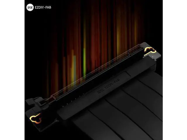 Alt view image 2 of 7 - 30cm Right Angle PCIe 3.0 x16 High Speed GPU Riser Extension Cable