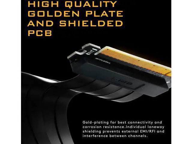 Alt view image 4 of 7 - 30cm Right Angle PCIe 3.0 x16 High Speed GPU Riser Extension Cable