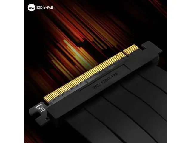 Alt view image 6 of 7 - 30cm Right Angle PCIe 3.0 x16 High Speed GPU Riser Extension Cable