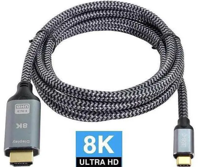 Main image of 1.8M 6FT USB4 Type-C to HDMI 2.0 Cable, 8K 4K UHD Video Cord for Monitor HDTV