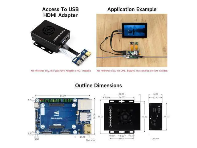 Alt view image 7 of 7 - CM5 Mini Base Board (A) Designed, Compatible with Raspberry Pi Compute Module 5