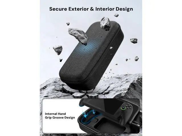 Alt view image 2 of 7 - Carrying Case for ROG Xbox Ally & Xbox Ally X 2025 with 2 Screen Protectors, 4 Thumb Grip Caps, 10 SD Card Slots, Portable Travel Storage Bag for Gaming Console and Accessories