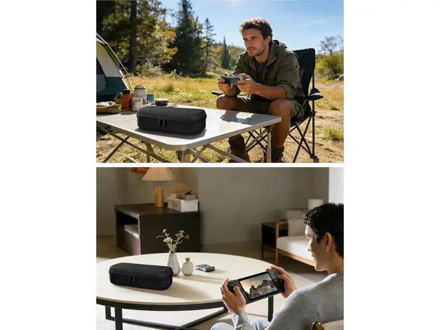 Alt view image 6 of 7 - Carrying Case for ROG Xbox Ally & Xbox Ally X 2025 with 2 Screen Protectors, 4 Thumb Grip Caps, 10 SD Card Slots, Portable Travel Storage Bag for Gaming Console and Accessories