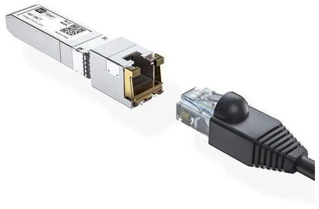 Alt view image 5 of 7 - H!Fiber 10Gb SFP+ to RJ45 Module, 10Gbase-T Ethernet SFP+ Copper Transceiver Support 10G/5G/2.5G/1.25G, for Intel E10GSFPT MikroTik, Ubiquiti, Unifi, Netgear, QNAP, D-Link, Cat6a/Cat7,30m (98ft)
