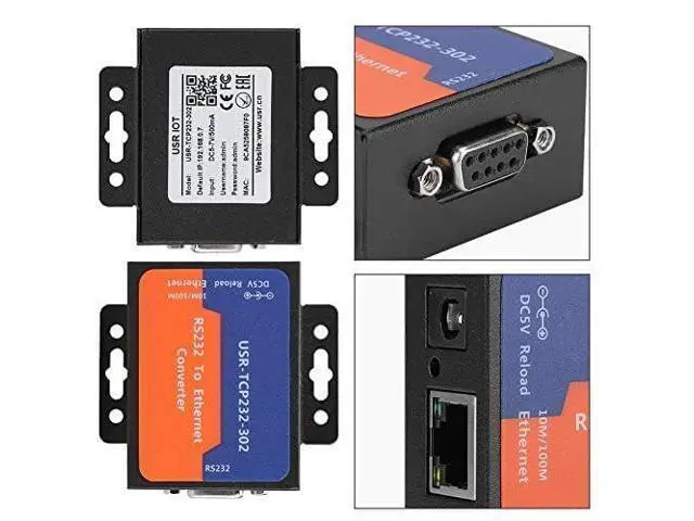 Alt view image 3 of 5 - USR-TCP232-302 Tiny Size RS232 to TCP IP Converter Serial RS232 to Ethernet Server Module Ethernet Converter Support DHCP/DNS (1)