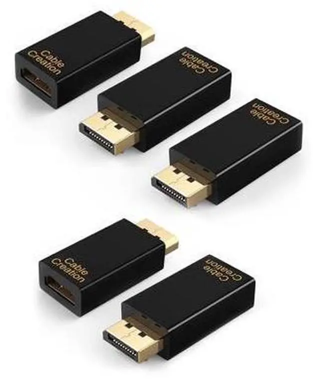 Main image of Active DisplayPort to HDMI Adapter 5 Pack, 1080P Gold Plated DP to HDMI Adapter (Male to Female) 1.3V, Uni-Directional Display Port to HDMI Adapter