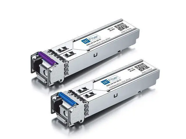 Alt view image 2 of 5 - H!Fiber 1.25G SFP Bidi Transceiver, 1000Base-BIDI 11490nm/1310nm SMF, a Pair of Single Mode SFP Module, up to 20 km, for Cisco, Ubiquiti UniFi, Mikrotik, D-Link, Supermicro, Netgear and More