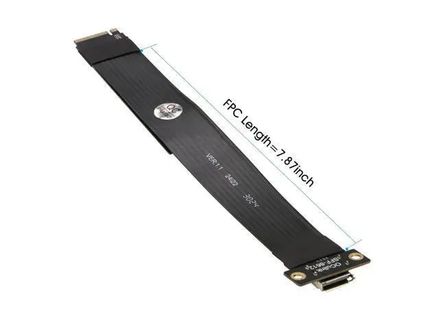 Alt view image 6 of 7 - NVMe to Oculink Adapter (20cm), M.2 NVMe PCIe 4.0 x4 to OCuLink SFF-8611 4i Host Adapter Speed up to 64Gbps for eGPU and SSD