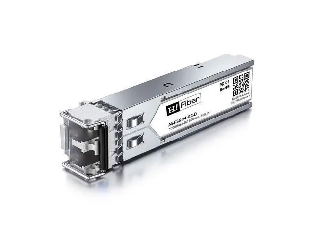 Alt view image 2 of 7 - H!Fiber 4 Pack 1.25G Multimode SFP LC Module, 1000Base-SX SFP Transceiver, MMF 850nm, 550m, DDM, for Cisco GLC-SX-MMD, Meraki, Ubiquiti UniFi UF-MM-1G, TP-Link, Fortinet, Intel, Netgear, Mikrotik