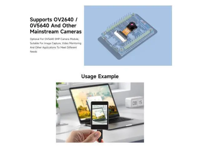 Alt view image 6 of 7 - ESP32-S3 2inch Capacitive Touch Display Development Board, 240×320 Pixels, IPS Panel, 32-bit LX7 Dual-core Processor, Up to 240MHz Frequency, NOT Include OV560 Camera