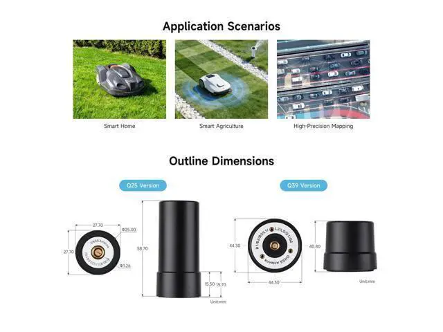 Alt view image 6 of 7 - GNSS L1/L2/L5 Multi-Band High-Precision Active Antenna, SMA Port, Slim Compact Lightweight Structure
