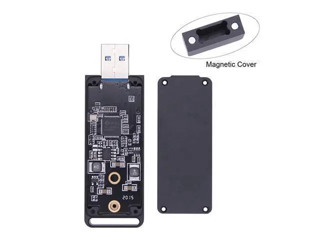 Alt view image 2 of 7 - CY M.2 NVME SSD Enclosure Adapter USB 3.1 Gen2 10Gbp to NVME PCI-E M-Key Solid State Drive External Enclosure for 2242mm 2230mm NVMe M-Key M.2 SSD