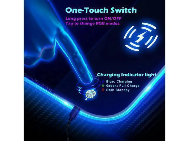 Alt view image 6 of 7 - RGB Gaming Mouse Pad 10W, LED Mouse Mat 31.5×11.8×0.15in, 10 Light Modes Extra Large Mousepad Non-Slip Rubber Base Computer Keyboard Mat for Gaming, MacBook, PC, Laptop, Desk