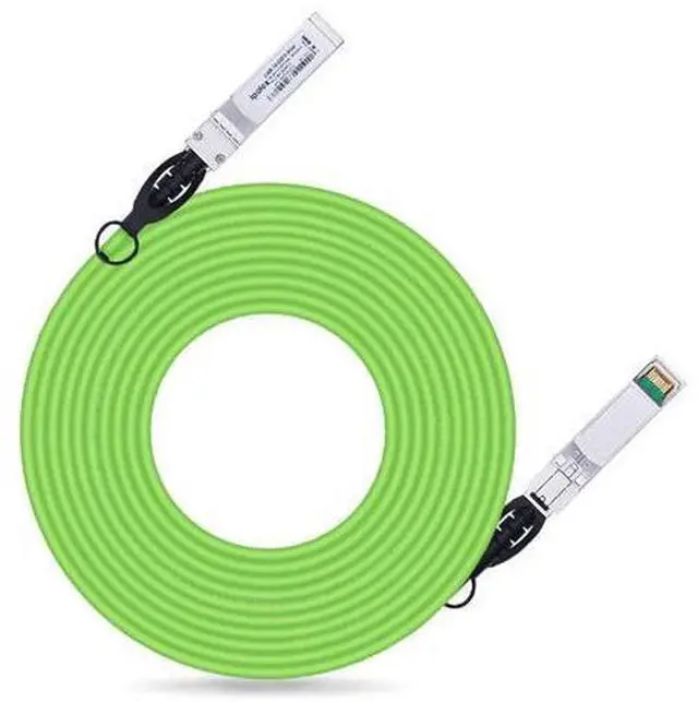 Main image of Colored 10G SFP+ Twinax Cable, Direct Attach Copper(DAC) Passive Cable, 7m (22.97ft) in Green, for Cisco SFP-H10GB-CU7M, Meraki, Ubiquit, Mikrotik, Intel, Fortinet, Netgear and More