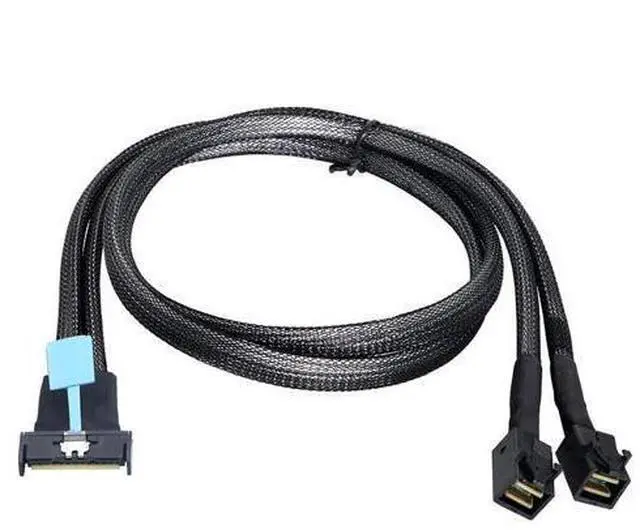Main image of PCIE Gen5 MCIO 8X 8i to 2 MINI SAS HD SFF-8643 Server Cable High-Speed 32GT/s Male to Female Adapter (50cm)