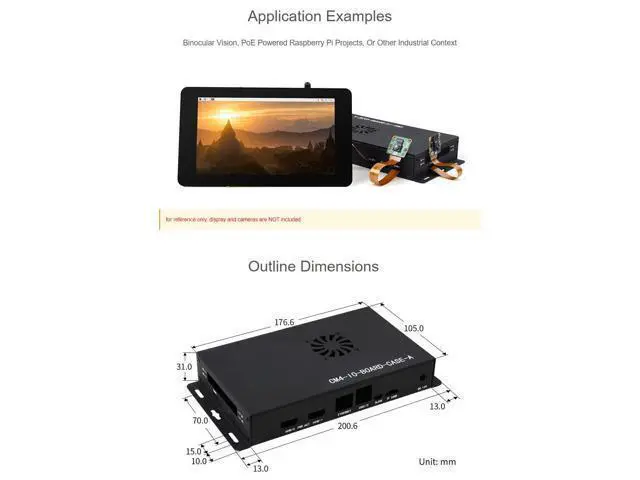 Alt view image 7 of 7 - Metal Box (A) Designed for Official Raspberry Pi Compute Module 4 IO Board Comes with Cooling Fan Mini Computer Chassis Robust and Dust-Proof Nice Looking