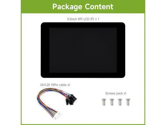 Alt view image 2 of 7 - 3.5inch Capacitive Touch Display, Compatible with Raspberry Pi 5/4B/3B, Pi Pico, IPS Panel, 320×480, 5-Point Touch, Immersion Gold Process, Toughened Glass Panel