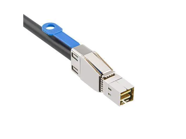 Alt view image 2 of 5 - SFF-8644 to 4 Sata 7 Pin Cable, External Mini SAS HD SFF-8644 to 4 Port SATA Cable, Hard Disk Data Server Raid Cable 1 Meter/ 3.3 FT