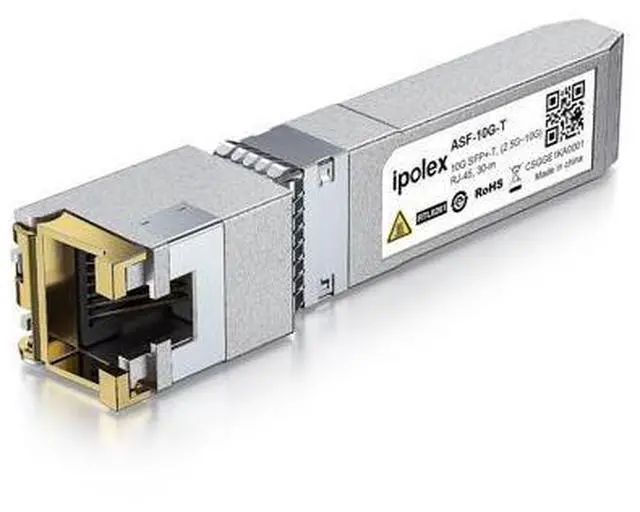 Main image of 10Gb SFP+ RJ45 Module, 10Gbase-T Ethernet Module Support 10G/5G/2.5G, up to 30M, Compatible with Cisco, Ubiquiti, UniFi, Meraki, MikroTik, Supermicro and More (Model: RTL8261)