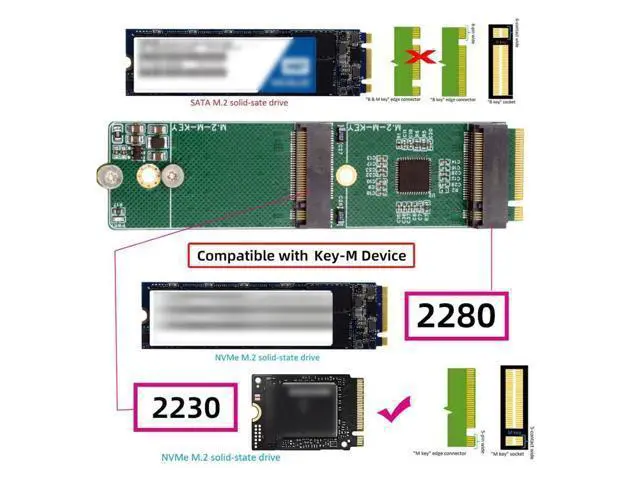 Alt view image 3 of 7 - Daul Port M.2 NVME Expansion Card Adapter,PCIE M-Key 1 to 2 M-Key NVME SSD Card Adapter for 2230/2280mm SSD