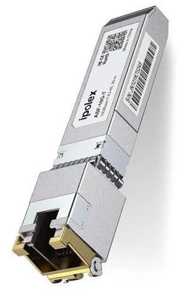 Main image of 10GBase-T SFP+ to RJ-45 Transceiver, up to 30-Meter, for Ubiquiti UF-RJ45-10G, UniFi UACC-CM-RJ45-MG, Meraki, Fortinet, Netgear AXM765, Supermicro, TP-Link (CAT.6a/CAT7, 30m)