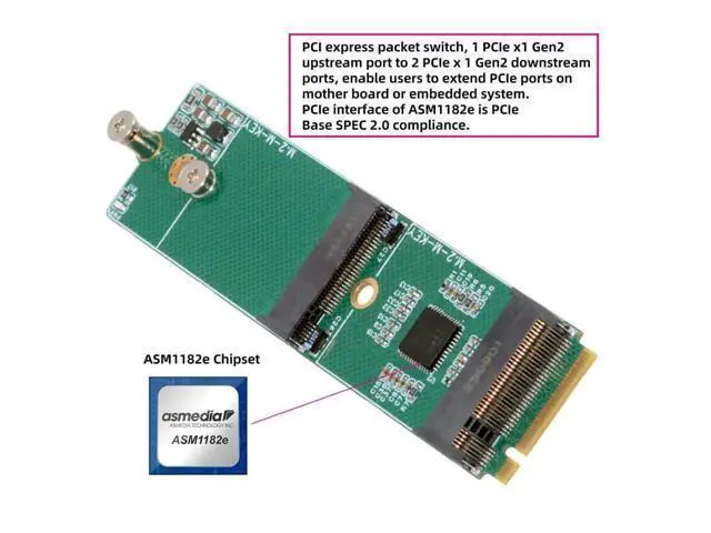 Alt view image 6 of 7 - Daul Port M.2 NVME Expansion Card Adapter,PCIE M-Key 1 to 2 M-Key NVME SSD Card Adapter for 2230/2280mm SSD