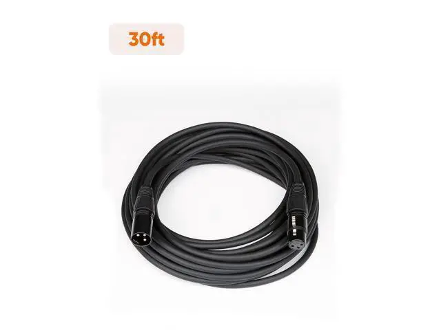 Alt view image 7 of 7 - XLR Cable, 30FT XLR Male to Female 3PIN Balanced Professional Microphone Cable for Recording Applications,Mixers,Speaker Systems, and Other XLR Audio Equipments.Black