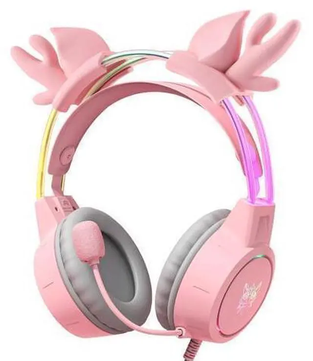 Main image of RGB Cat Ear Headphone, Upgraded Wireless & Wired Gaming Headset with Attachable HD Microphone