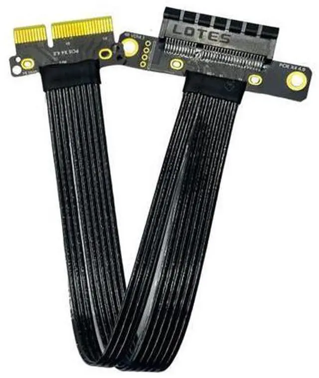 Main image of PCIE X4 Gen4 High-Speed Extension Cable to X4 X16 M.2 Bandwidth 8GB/S Silver-Plated for GPU SSD Adapter (25cm,X4 to X4)