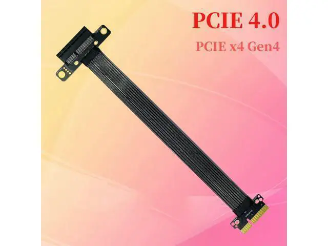 Alt view image 2 of 5 - PCIE X4 Gen4 High-Speed Extension Cable to X4 X16 M.2 Bandwidth 8GB/S Silver-Plated for GPU SSD Adapter (25cm,X4 to X4)