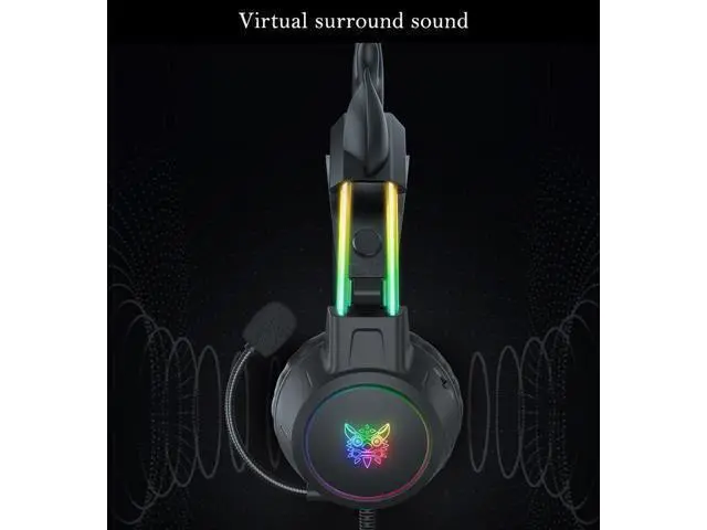 Alt view image 6 of 6 - RGB Cat Ear Headphone, Upgraded Wireless & Wired Gaming Headset with Attachable HD Microphone