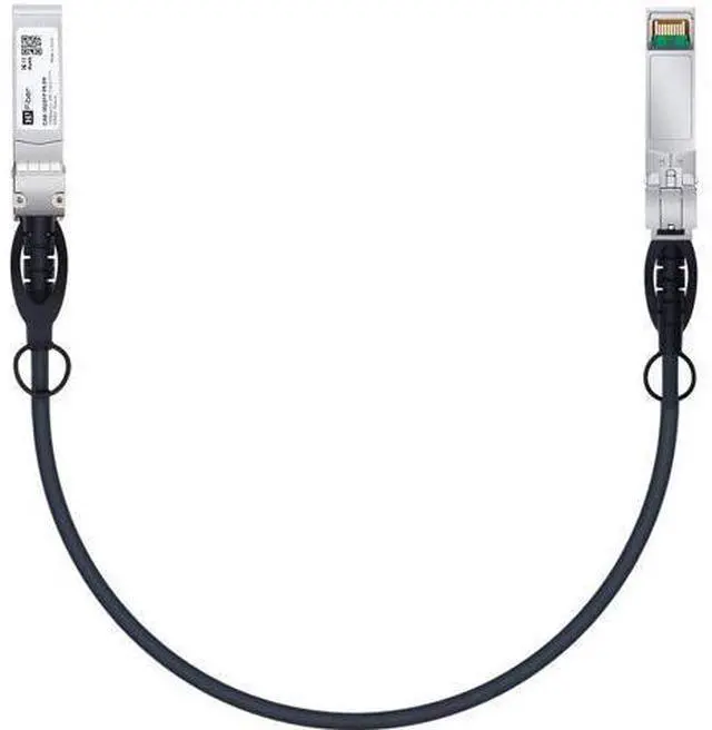 Main image of H!Fiber 2 Pack SFP+ Cable, 10G SFP+ DAC, 0.42M(1.38ft), Passive Direct Attach Copper Twinax Cable for Cisc SFP-H10GB-CU0.42M, Ubiquiti UniFi UC-DAC-SFP+, Meraki, Mikrotik, Intel, Fortinet, Netgear