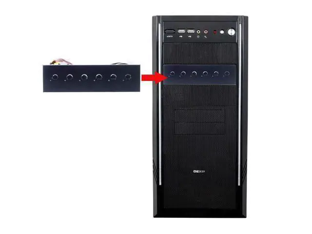 Alt view image 3 of 7 - CY Hard Disk 6 Ways Control System Intelligent Control Management System HDD SSD Power Switch with 5.25 CD-ROM Bay