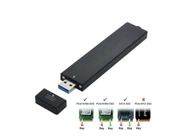 Alt view image 2 of 6 - M.2 to USB 3.1 Adapter,NVME M-Key M.2 NGFF SATA SSD to USB 3.0 Type A Converter Adapter RTL9210B Chipset