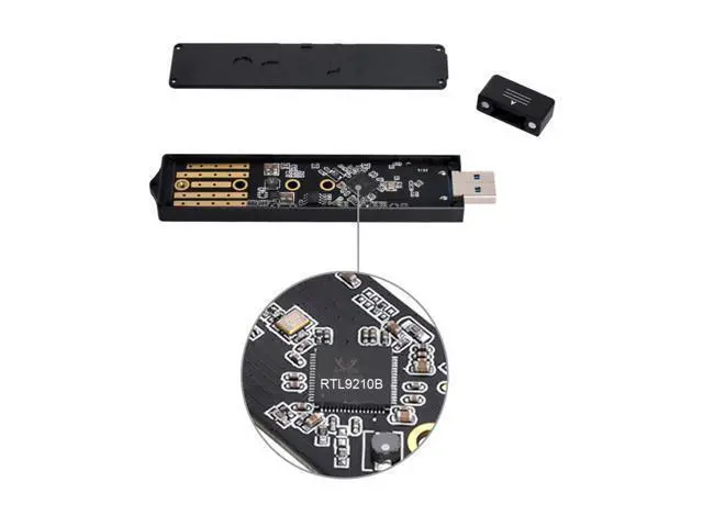 Alt view image 5 of 6 - M.2 to USB 3.1 Adapter,NVME M-Key M.2 NGFF SATA SSD to USB 3.0 Type A Converter Adapter RTL9210B Chipset