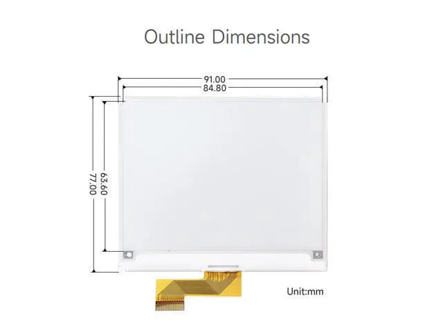 Alt view image 7 of 7 - 4.2inch E-Ink Raw Display Compatible with Raspberry Pi 4B/3B+/3B/2B/B+/A+/Zero/Zero W/WH/Zero 2W Series Boards 400x300 Resolution with SPI Interface Without PCB