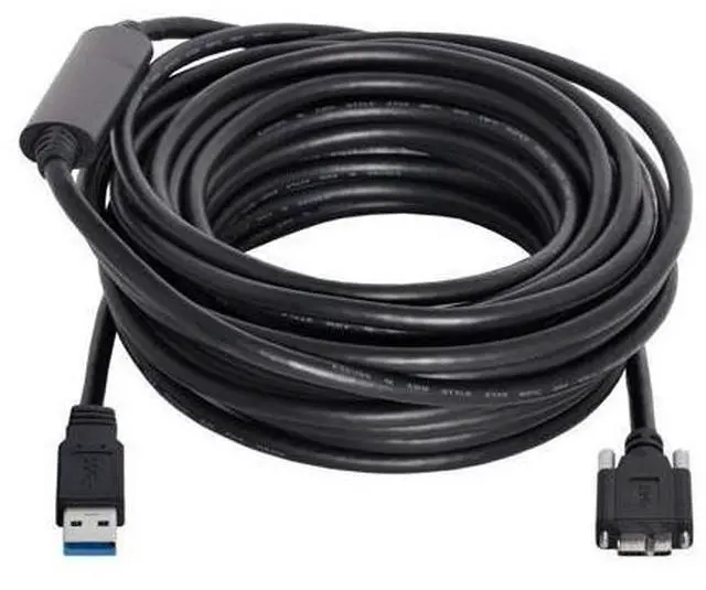 Main image of Micro USB 3.0 Cable, USB 3.0 Type A Male to Micro B Male Cable with Repeater Chipset/Mount Panel Screws 8.0M.